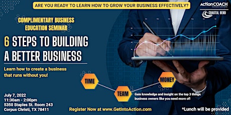 6 Steps to Building a Better Business tickets