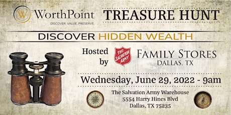 WorthPoint + The Salvation Army - Dallas Workshop and Treasure Hunt primary image