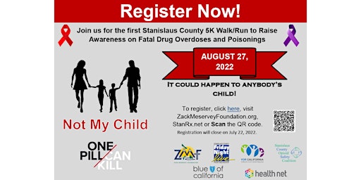 Stanislaus County 5K Walk/Run to Raise Awareness on Drug Overdoses