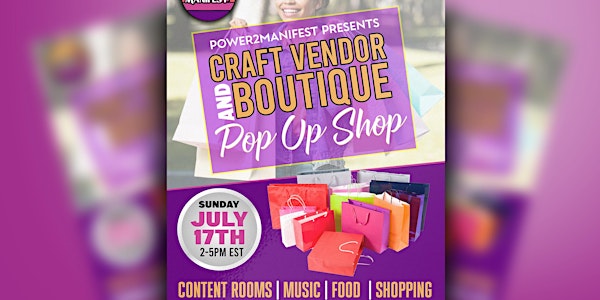 Craft and Boutique Vendor Pop Up Shop