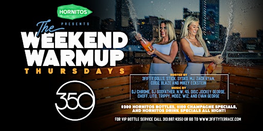 The Weekend Warmup at 3Fifty Terrace every Thursday!
