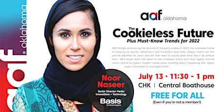OKC Ad Club July Luncheon with Noor Naseer, Basis Technologies tickets