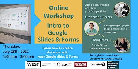 Intro to Google Slides & Forms - online Workshop. tickets