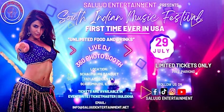 South Indian Music Festival UNLIMITED DRINKS & FOOD tickets