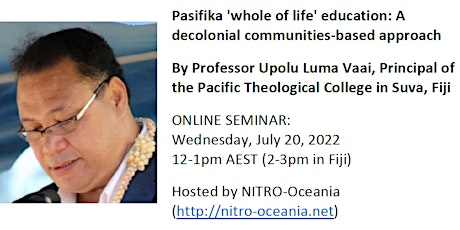 Pasifika 'whole of life' education: A decolonial communities-based approach tickets