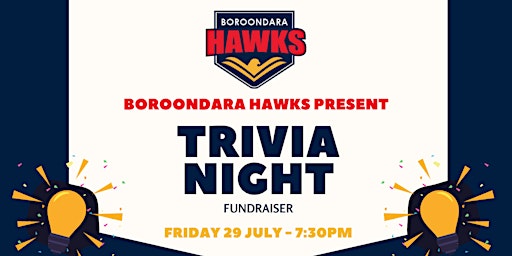 Boroondara Hawks Trivia Night Fundraiser