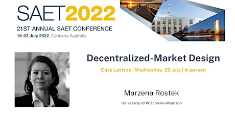 Decentralized-Market Design - Marzena Rostek (U of Wisconsin-Madison) tickets