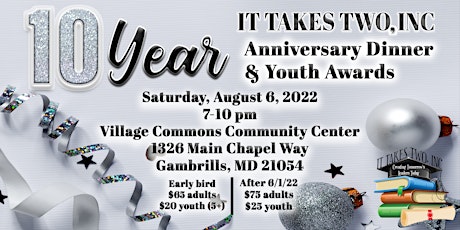 10 Year Anniversary Dinner & Youth Awards tickets