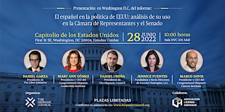 Washington D.C., informe "El español en la política de Estados Unidos" tickets