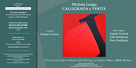 CALLIGRAFIA e VERITÀ - Michele Longo biglietti