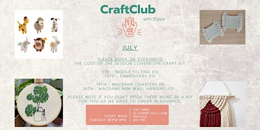 CraftClub - Macrame coasters