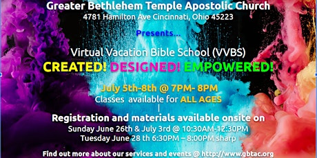 GBTAC Virtual Vacation Bible School tickets