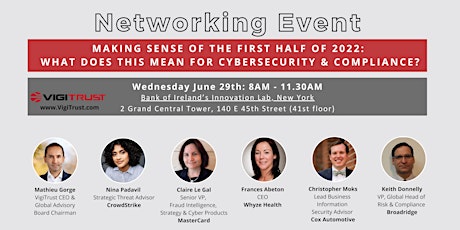 VigiTrust Networking Event in NYC: Making sense of the first half of 2022! tickets