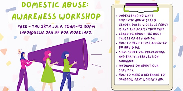 Domestic Abuse Basic Awareness Training for Service Providers