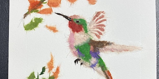 Hummingbird - Japanese Collage Technique