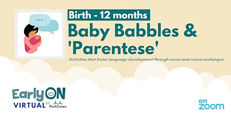 Baby Babbles & 'Parentese' : Introducing  Puppet Play To Your Baby tickets