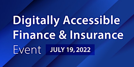 Digitally Accessible Finance & Insurance Event tickets