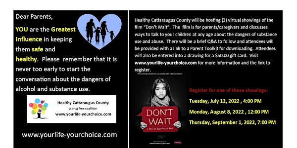 Virtual Town Hall - "Don't Wait" Film Showing