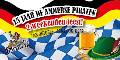 Duitse Piratenfeest zaterdag 15 oktober