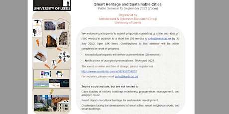 Smart Heritage and Sustainable Cities tickets