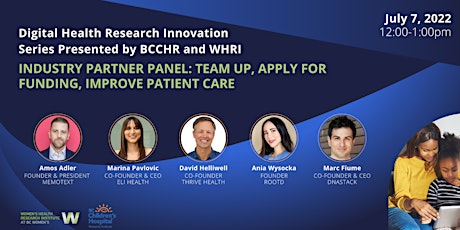 Industry Partner Panel: Team up, Apply for Funding, Improve Patient Care tickets