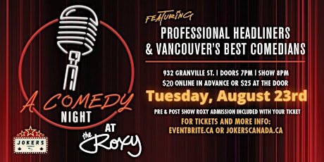 A Comedy Night At The Roxy tickets