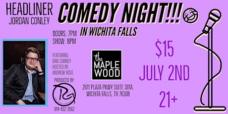 July Comedy show at The Maplewood