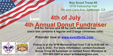 4th Annual Troop 60 4th of July Donut Sale tickets