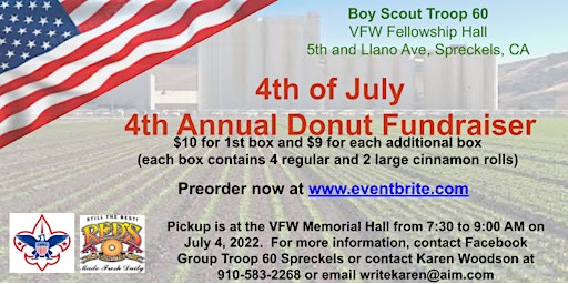 4th Annual Troop 60 4th of July Donut Sale