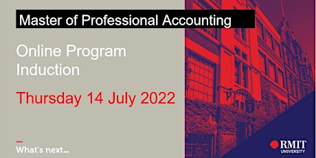 Master of Professional Accounting Program Induction (Online) tickets