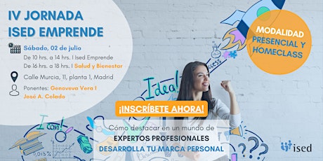 IV Jornada ISED Emprende - Salud y Bienestar tickets
