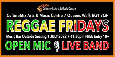 Reggae Fridays with Reading Reggae Collective - Open Mic Night tickets