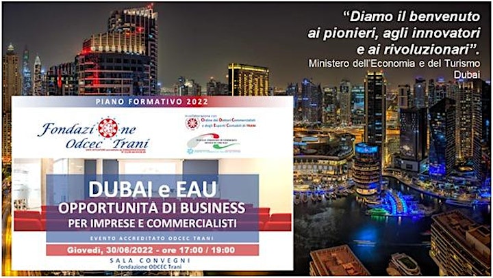 Immagine DUBAI e EAU - Opportunità di Business per Imprese e Commercialisti