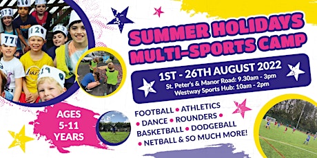 Summer athletics camp - Westway Sports Hub, Chorley