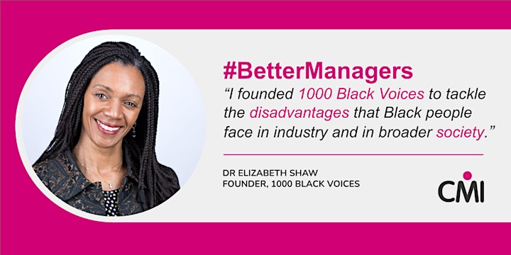 Fireside chat with Dr Elizabeth Shaw the founder of 1000 Black Voices image