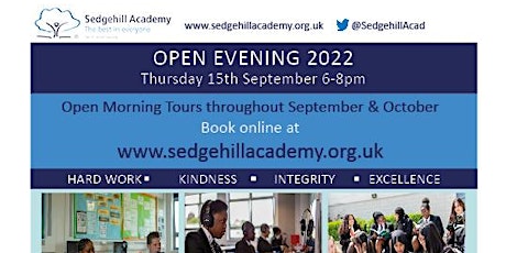 Sedgehill Academy Open Evening tickets