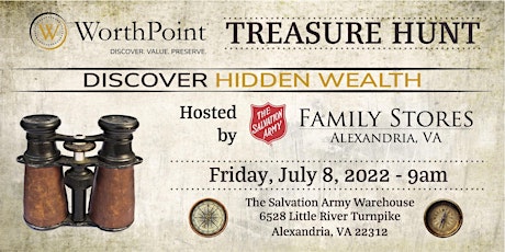WorthPoint + The Salvation Army - Alexandria  Workshop and Treasure Hunt primary image
