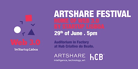 Artshare Festival | Home of Web 3.0 by Startup Lisboa tickets