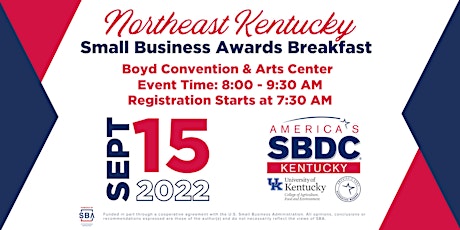 2022 Northeast Kentucky Small Business Awards Breakfast primary image