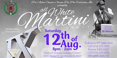 9th Annual White Martini Party primary image