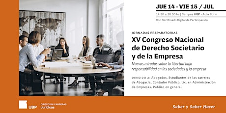Jornadas Preparativas al XV Congreso de Derecho Societario y de la Empresa entradas