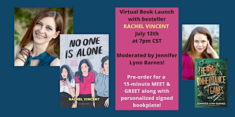 Rachel Vincent's NO ONE IS ALONE virtual launch! tickets