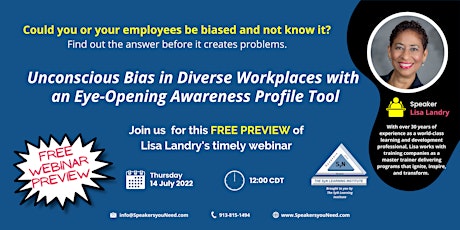 Unconscious bias in Diverse Workplaces With a Fun Awareness Profile Tool tickets