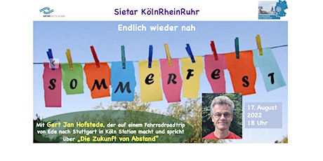 Sommerfest Sietar KölnRheinRuhr - mit Gert Jan Hofstede Tickets