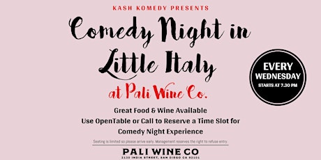 Comedy Night in Little Italy tickets