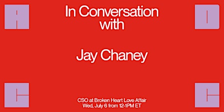 In Conversation with... Jay Chaney Tickets