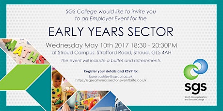 SGS College Early Years Sector Employer Event primary image