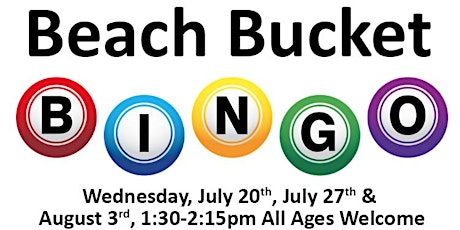 IN-PERSON: Beach Bucket Bingo! tickets