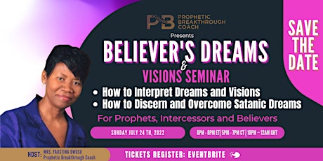 Believer's Dreams and Visions Seminar tickets