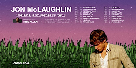 Jon McLaughlin: Indiana Anniversary Tour